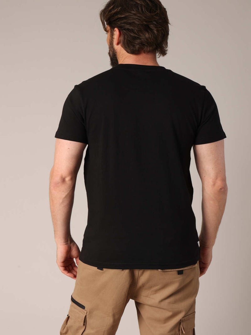 T-shirt 100 % coton imprimé moto 'Deeluxe' Noir - Kiabi