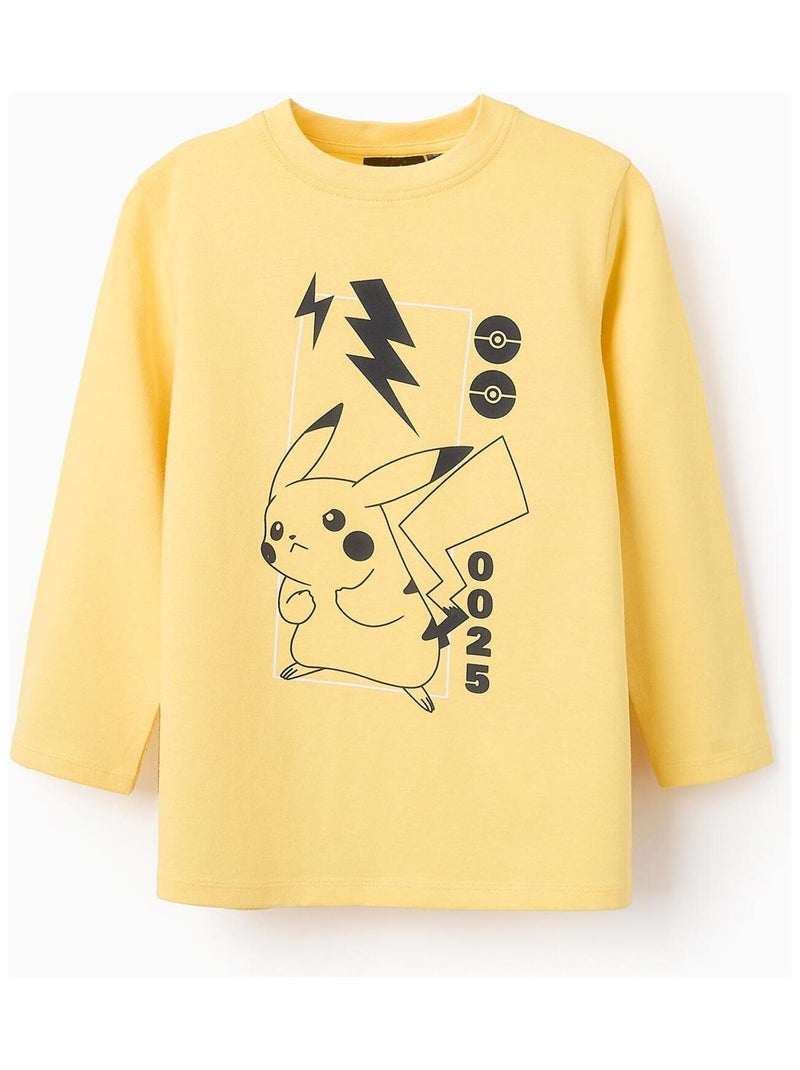 T-shirt 100% coton, imprimé Pikachu PIKACHU Jaune - Kiabi