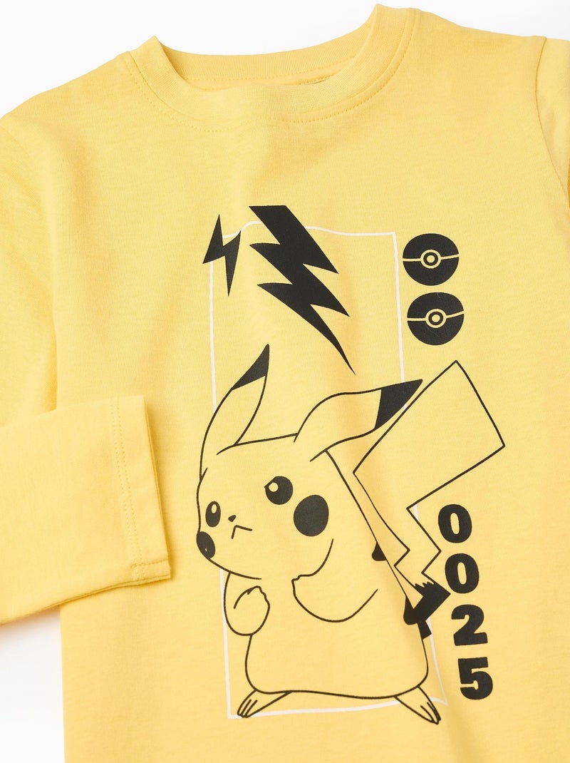 T-shirt 100% coton, imprimé Pikachu PIKACHU Jaune - Kiabi