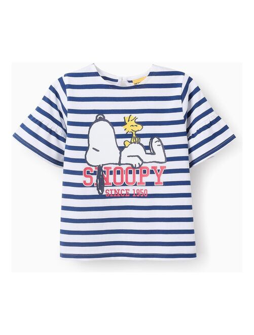 T-shirt 100% coton, imprimé Snoopy, avec volants OLYMPIA - Kiabi