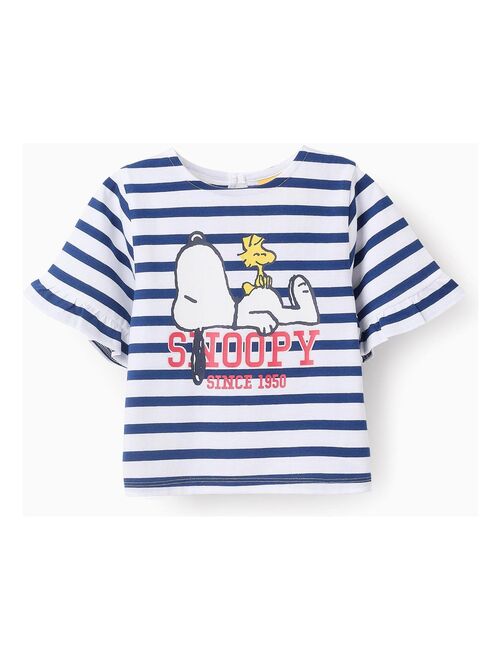 T-shirt 100% coton, imprimé Snoopy, avec volants OLYMPIA - Kiabi