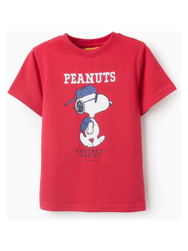 T-shirt 100% coton, imprimé Snoopy OLYMPIA Rouge - Kiabi