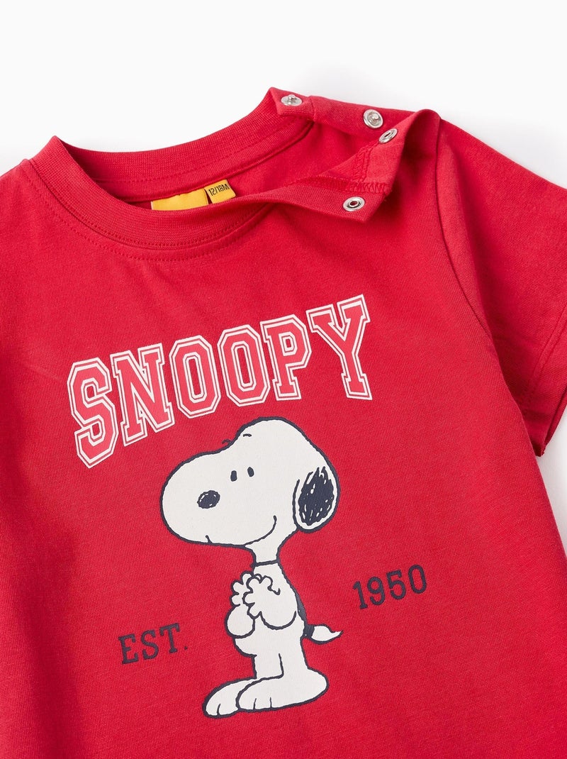 T-shirt 100% coton, imprimé Snoopy OLYMPIA Rouge - Kiabi