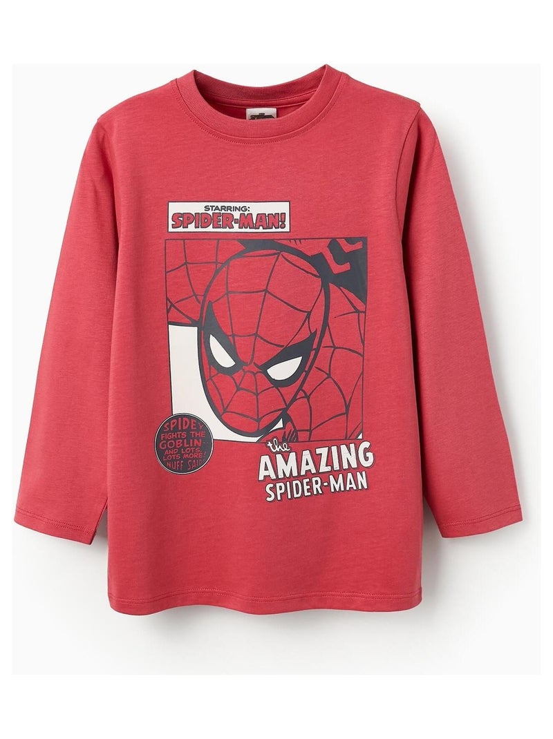 T-shirt 100% coton, MARVEL SPIDERMAN Rouge - Kiabi