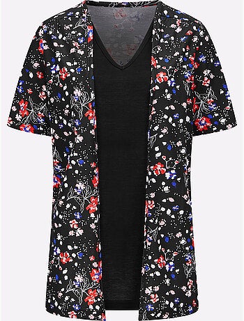 T-shirt 2 En 1 100% Viscose - Taille Standard - Moda Vilona