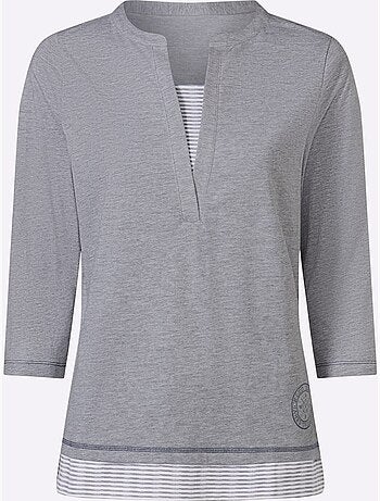 T-shirt 2 en 1 aspect 2 en 1 - taille standard - moda vilona