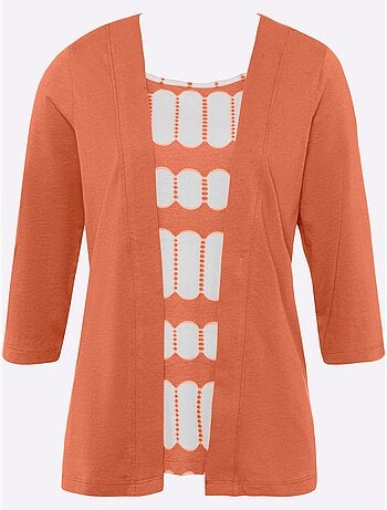 T-shirt 2 En 1 Aspect 2 En 1 - Taille Standard - Moda Vilona