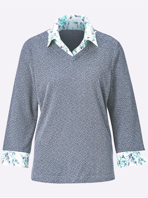 T-shirt 2 en 1 aspect 2 en 1 - taille standard - witt - Kiabi T-shirt 2 en 1 aspect 2 en 1 - taille standard - witt - Kiabi