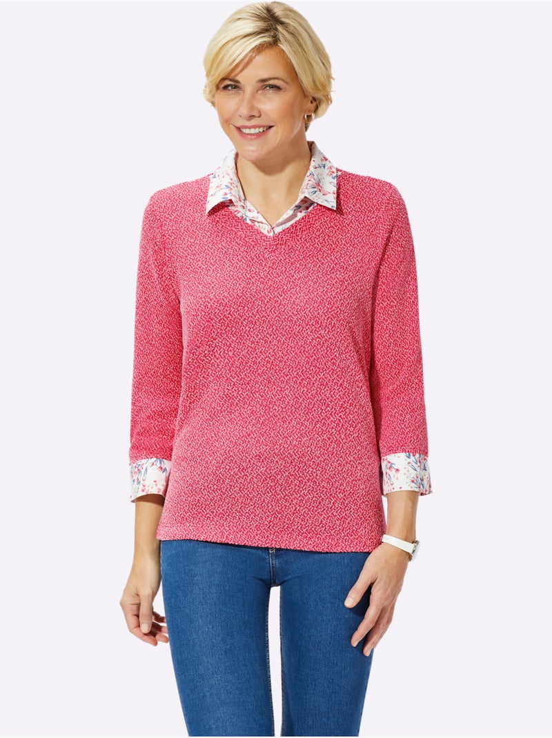 T-shirt 2 en 1 aspect 2 en 1 - taille standard - witt Corail - Kiabi