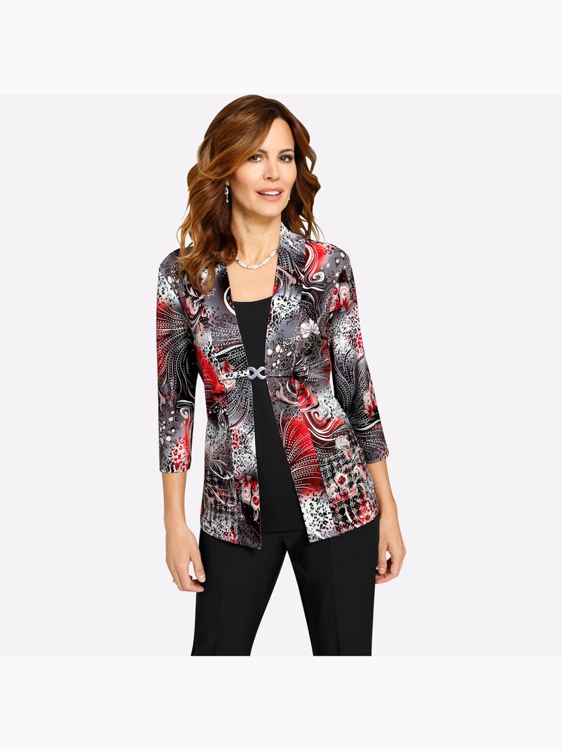 T-shirt 2 en 1 aspect 2 en 1 - taille standard - witt Rouge - Kiabi