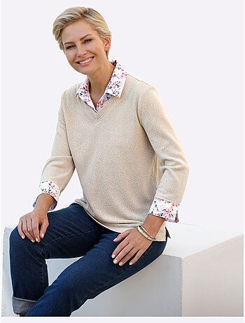 T-shirt 2 en 1 aspect 2 en 1 - taille standard - witt