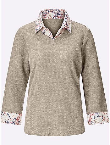 T-shirt 2 en 1 aspect 2 en 1 - taille standard - witt