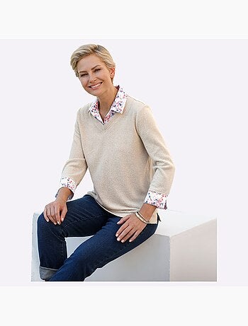 T-shirt 2 en 1 aspect 2 en 1 - taille standard - witt