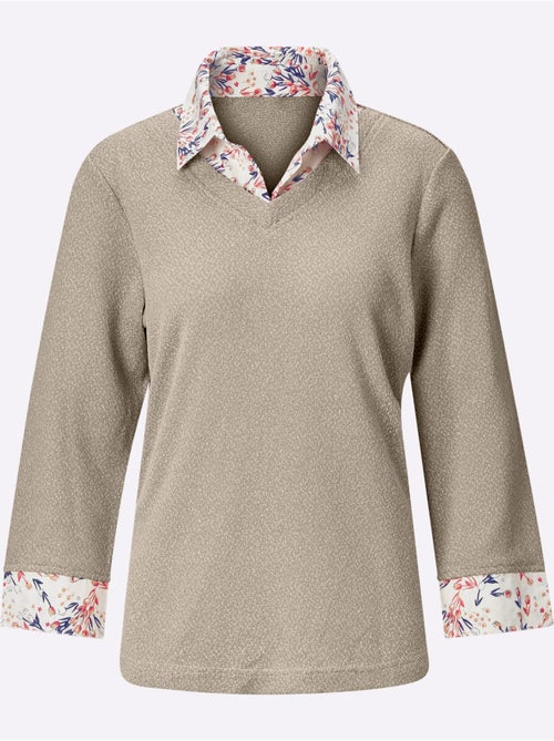 T-shirt 2 en 1 aspect 2 en 1 - taille standard - witt - Kiabi T-shirt 2 en 1 aspect 2 en 1 - taille standard - witt - Kiabi