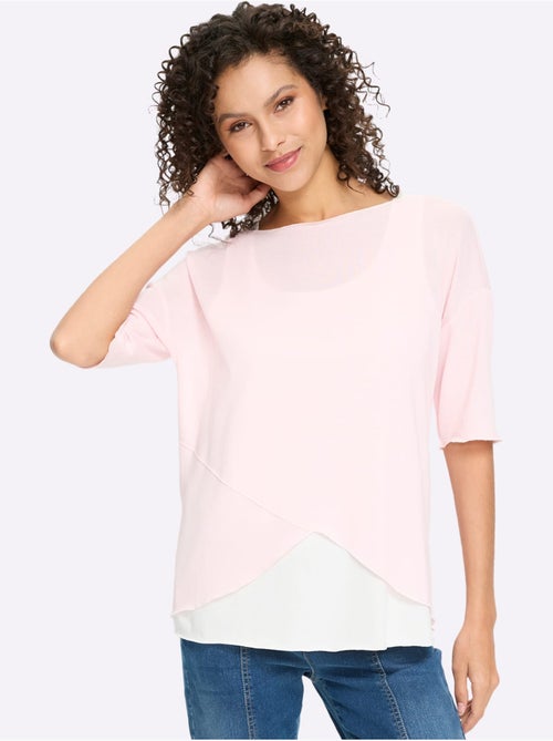 T-shirt 2 En 1 Aspect 2 En 1 Tendance - Taille Standard - Helline - Kiabi