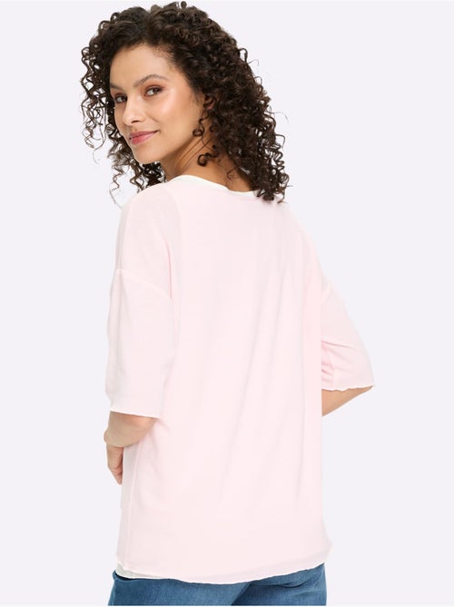 T-shirt 2 En 1 Aspect 2 En 1 Tendance - Taille Standard - Helline - Kiabi