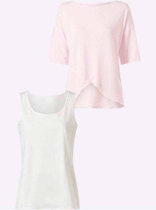 T-shirt 2 En 1 Aspect 2 En 1 Tendance - Taille Standard - Helline - Kiabi