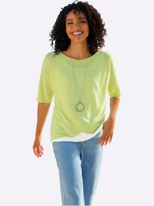 T-shirt 2 en 1 aspect 2 en 1 tendance - taille standard - helline - Kiabi