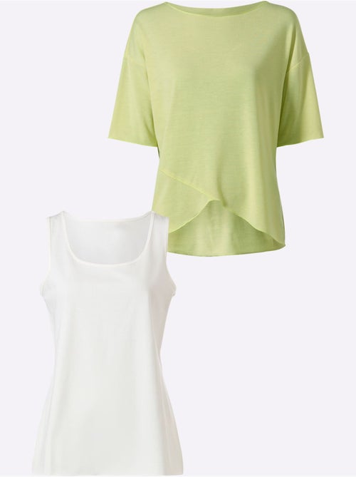 T-shirt 2 en 1 aspect 2 en 1 tendance - taille standard - helline - Kiabi