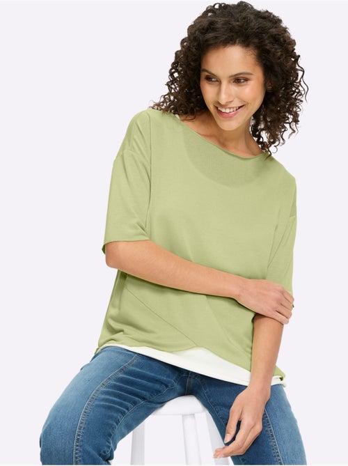T-shirt 2 en 1 aspect 2 en 1 tendance - taille standard - helline - Kiabi