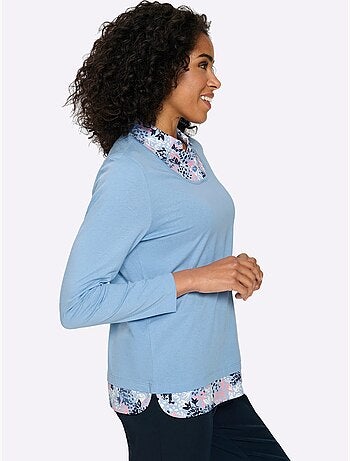 T-shirt 2 En 1 Aspect 2 En 1 Tendance - Taille Standard - Moda Vilona