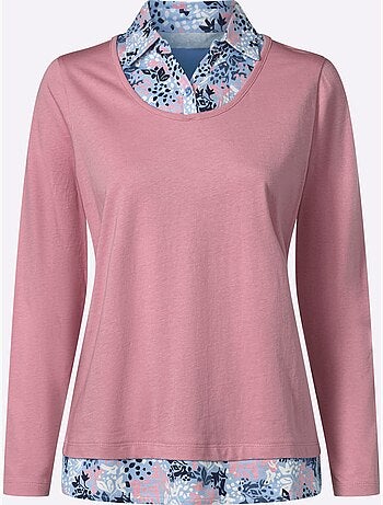 T-shirt 2 En 1 Aspect 2 En 1 Tendance - Taille Standard - Moda Vilona