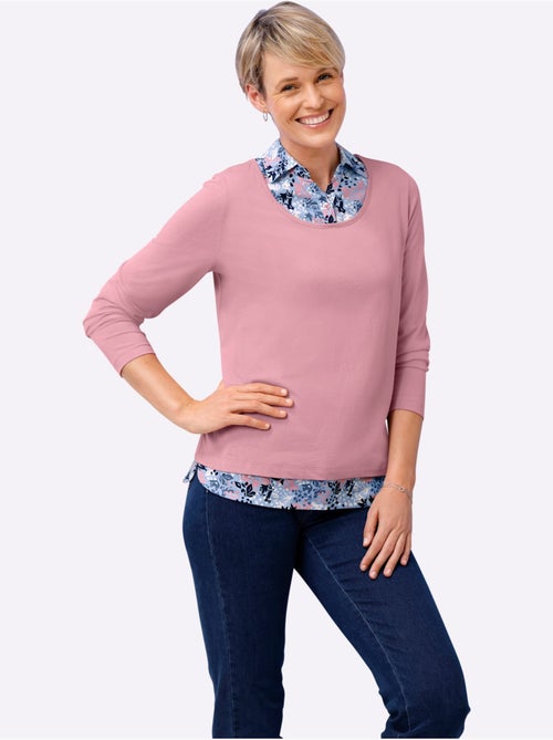 T-shirt 2 En 1 Aspect 2 En 1 Tendance - Taille Standard - Moda Vilona - Kiabi T-shirt 2 En 1 Aspect 2 En 1 Tendance - Taille Standard - Moda Vilona - Kiabi