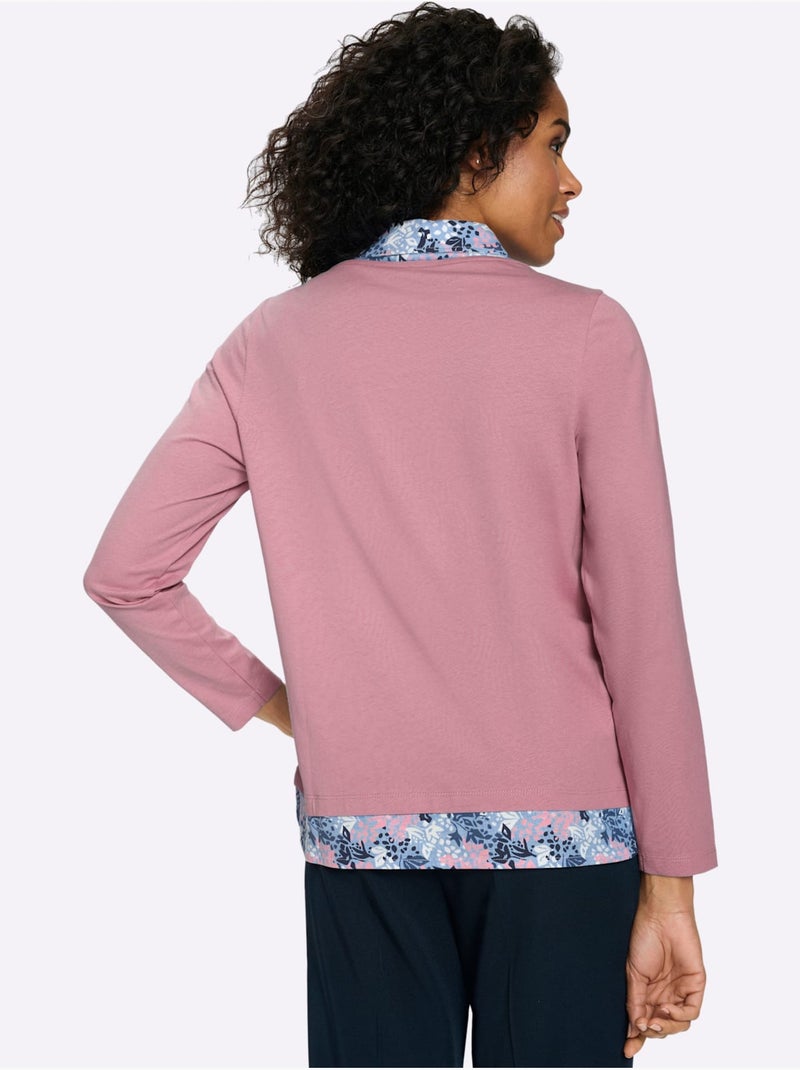 T-shirt 2 En 1 Aspect 2 En 1 Tendance - Taille Standard - Moda Vilona Rose - Kiabi