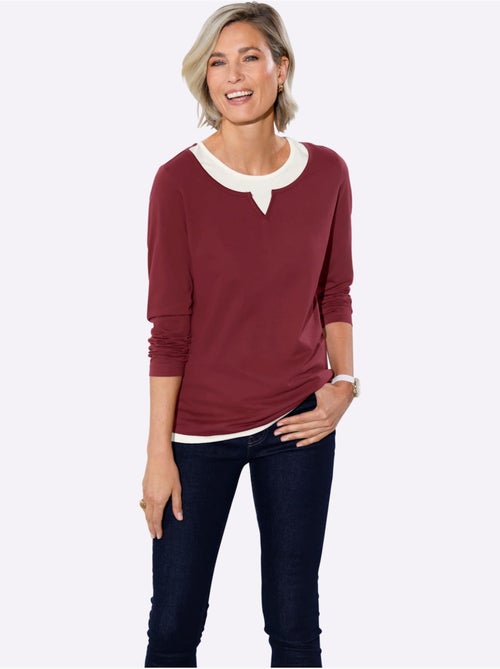 T-shirt 2 en 1 aspect 2 en 1 tendance - taille standard - moda vilona - Kiabi