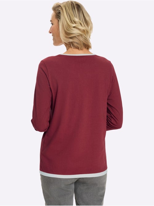 T-shirt 2 en 1 aspect 2 en 1 tendance - taille standard - moda vilona - Kiabi