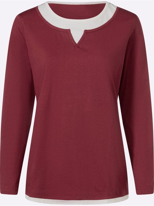 T-shirt 2 en 1 aspect 2 en 1 tendance - taille standard - moda vilona - Kiabi