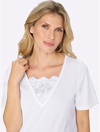 T-shirt 2 En 1 Coupe Aspect 2 En 1 - Taille Standard - Moda Vilona