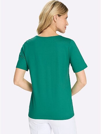 T-shirt 2 En 1 Coupe Aspect 2 En 1 - Taille Standard - Moda Vilona