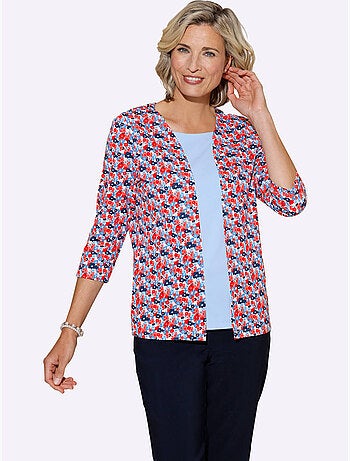 T-shirt 2 en 1 pur coton - taille standard - moda vilona