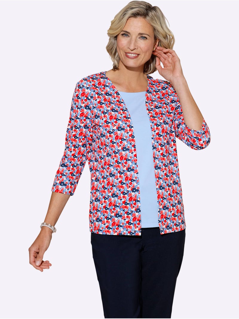 T-shirt 2 en 1 pur coton - taille standard - moda vilona Multicolore - Kiabi