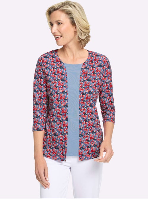 T-shirt 2 en 1 pur coton - taille standard - moda vilona - Kiabi T-shirt 2 en 1 pur coton - taille standard - moda vilona - Kiabi