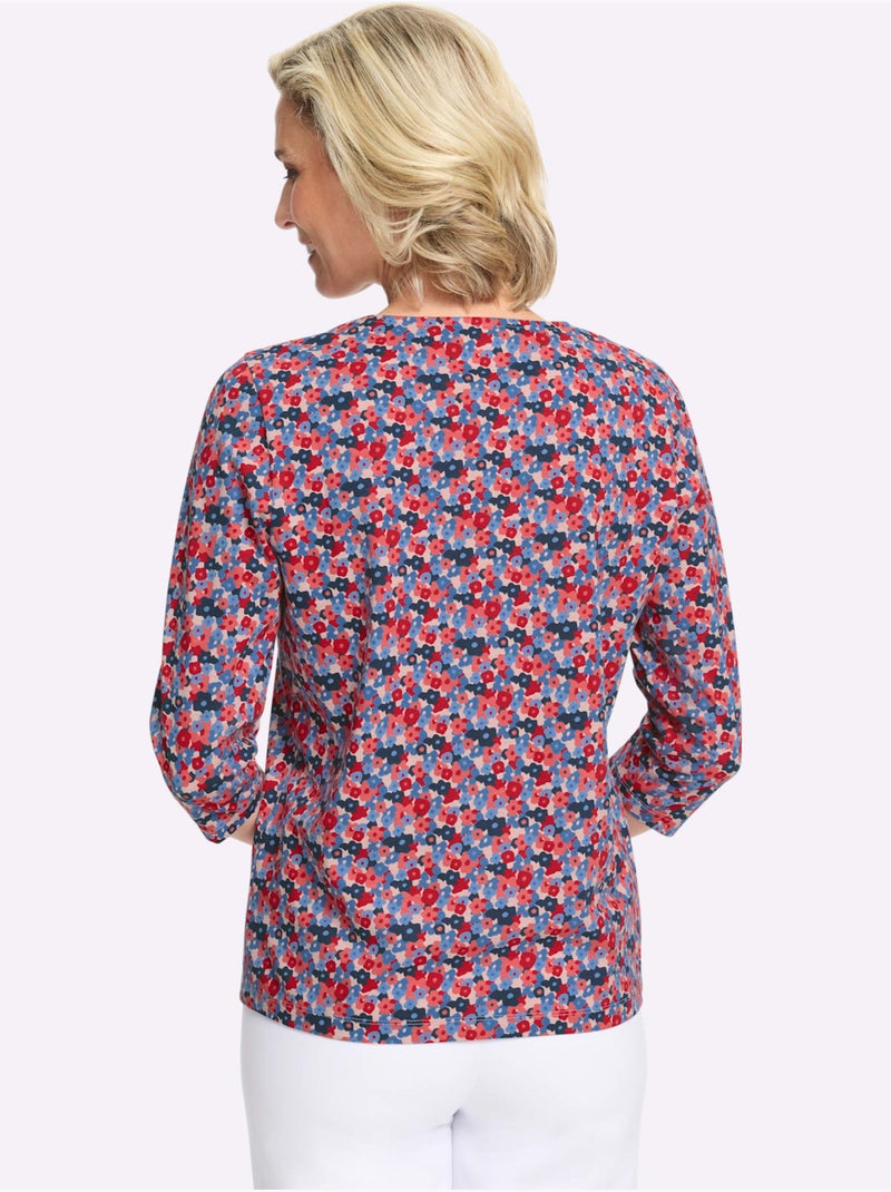 T-shirt 2 en 1 pur coton - taille standard - moda vilona Multicolore - Kiabi