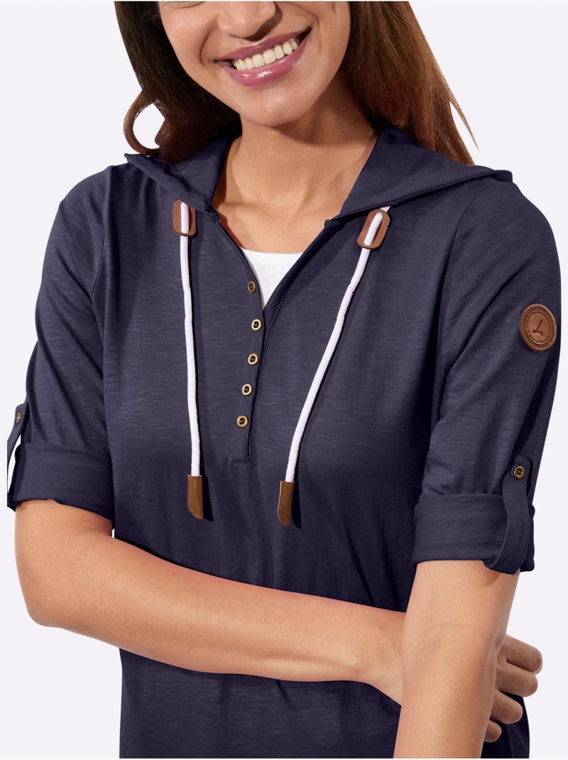 T-shirt 2 en 1 pur coton - taille standard - witt Bleu Blanc - Kiabi
