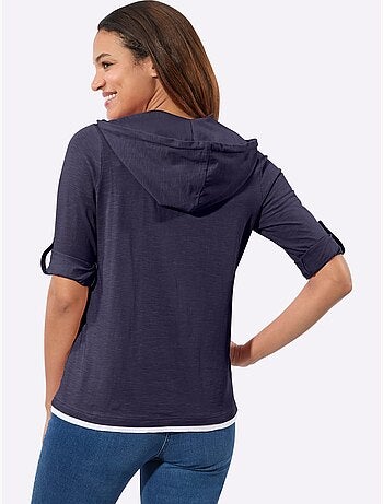 T-shirt 2 en 1 pur coton - taille standard - witt
