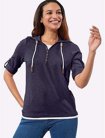T-shirt 2 en 1 pur coton - taille standard - witt