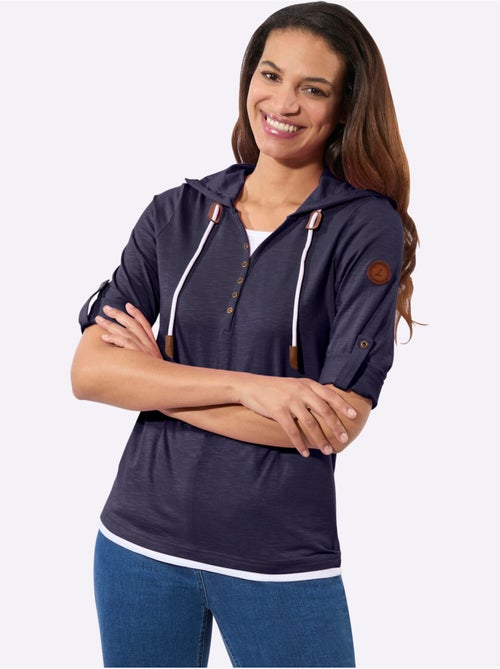 T-shirt 2 en 1 pur coton - taille standard - witt - Kiabi T-shirt 2 en 1 pur coton - taille standard - witt - Kiabi