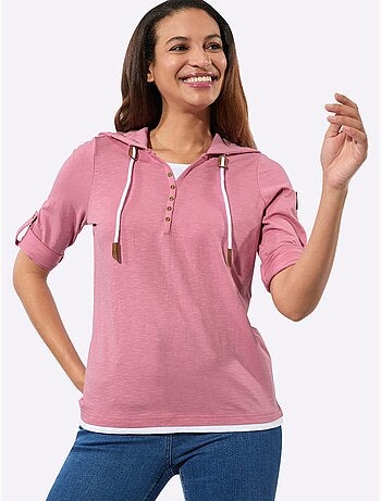 T-shirt 2 en 1 pur coton - taille standard - witt