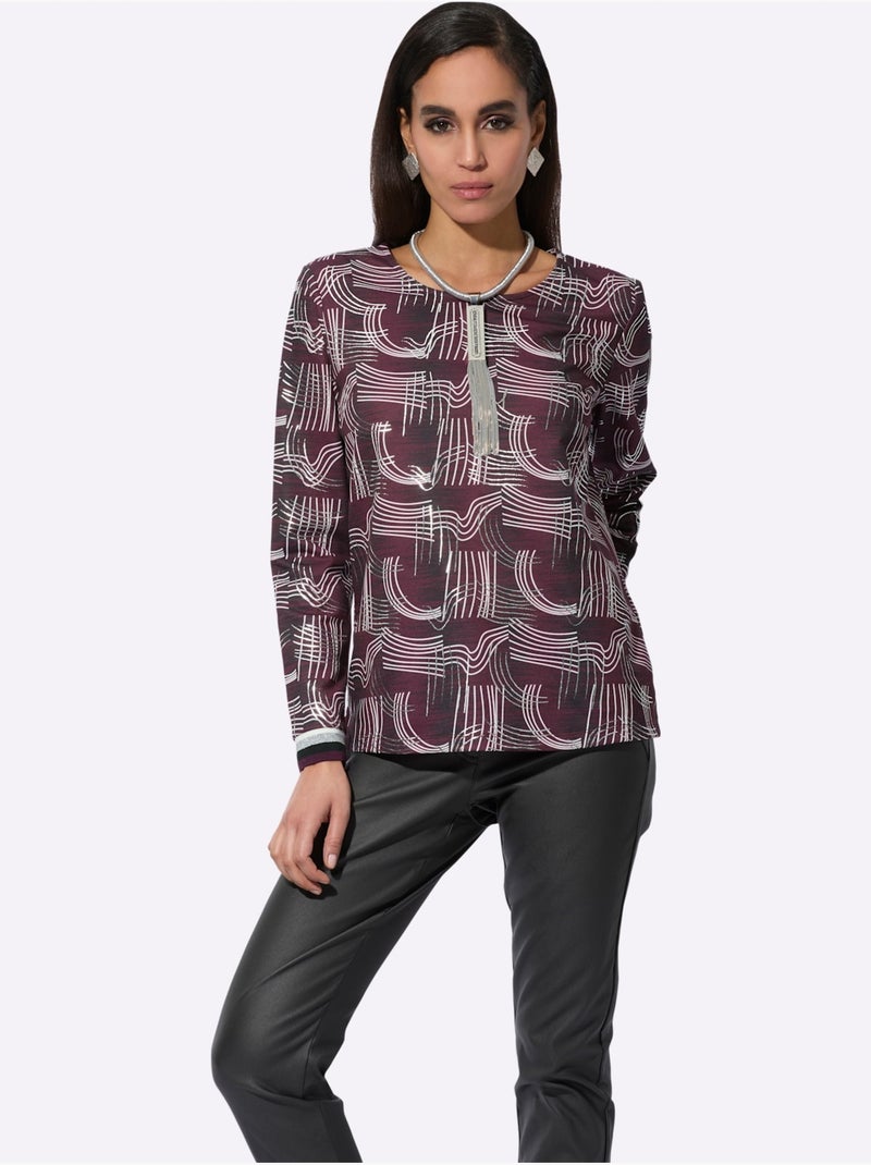 T-shirt 50% coton - taille standard - helline Bordeaux - Kiabi