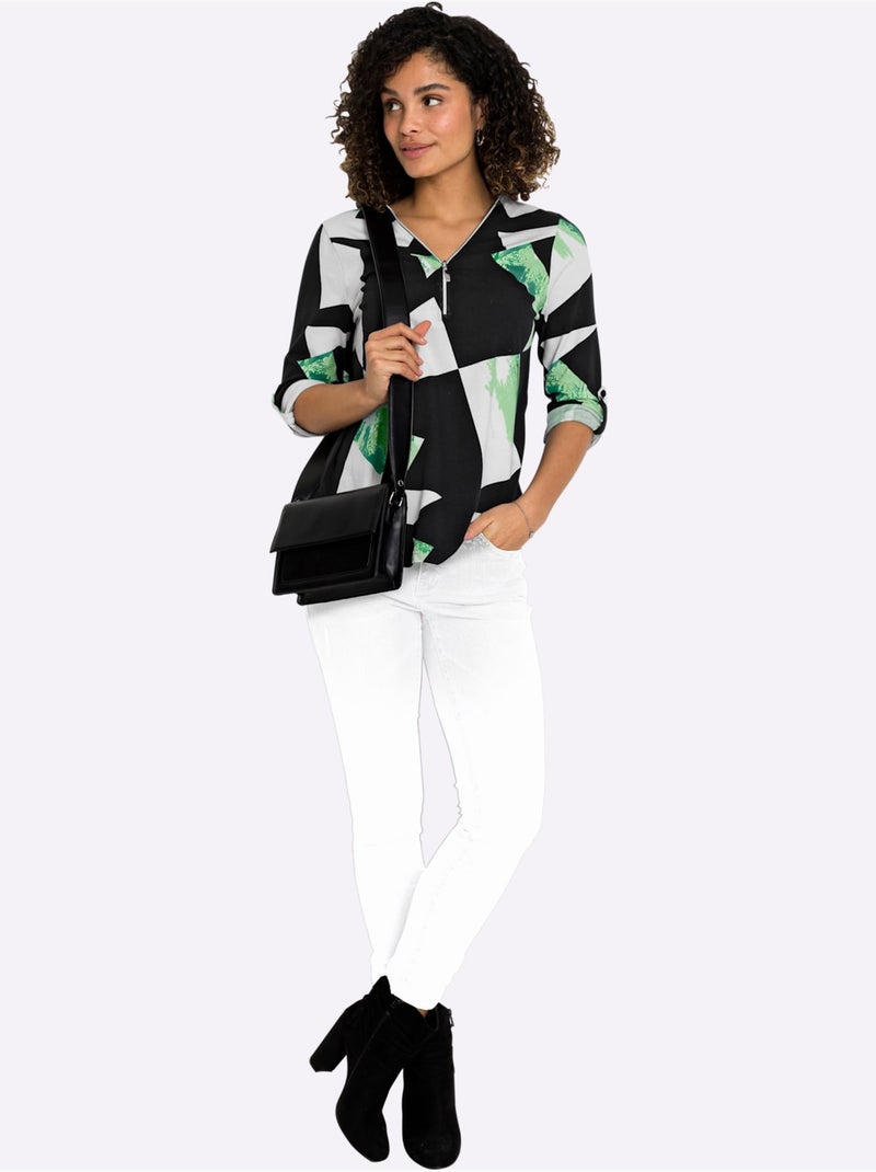 T-shirt 50% Coton - Taille Standard - Witt Noir Vert - Kiabi