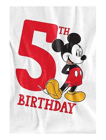 T-shirt 5ème anniversaire motif mickey mouse - disney (occasion: 5ème anniversaire)