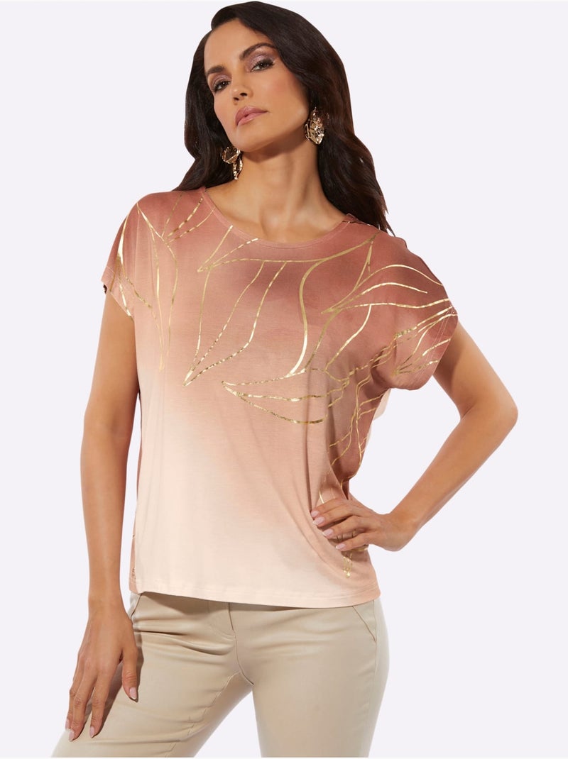 T-shirt 95% Viscose - Taille Standard - Helline Ecru - Kiabi