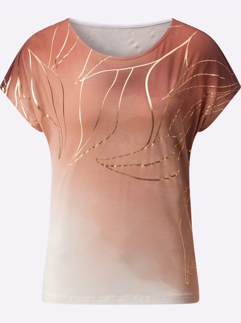 T-shirt 95% Viscose - Taille Standard - Helline Ecru - Kiabi