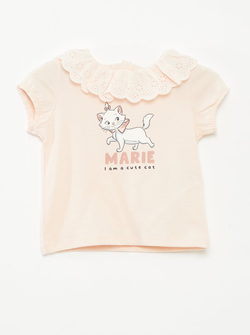 T-shirt à broderie anglaise 'Marie' Rose - Kiabi
