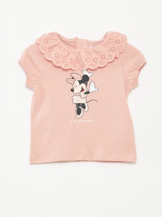 T-shirt à broderie anglaise 'Minnie'