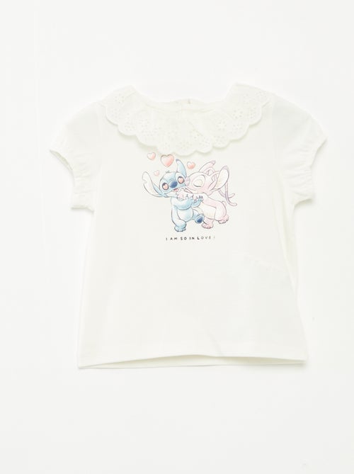 T-shirt à broderie anglaise 'Stitch' - Kiabi